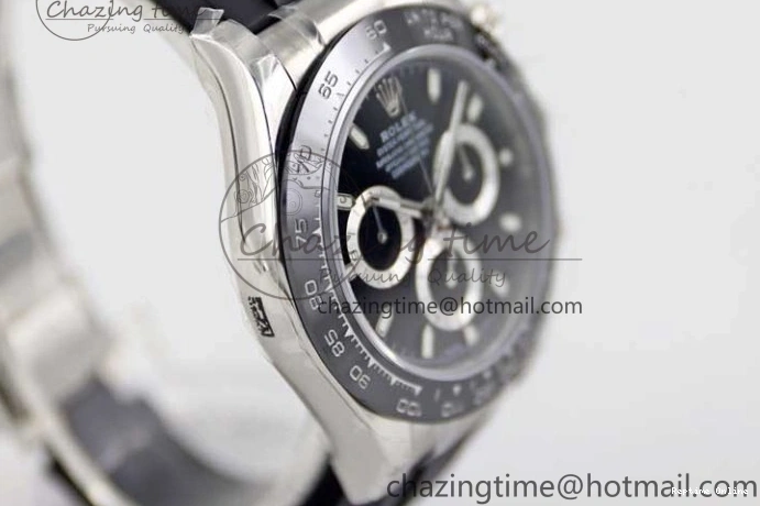 0129 Refined Daytona 116519 SS TWF 1:1 Best Edition 904L Steel Black Dial on Oysterflex Strap A 2409